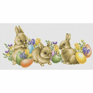 Easter Bunnies DSB020 linen Dutch Stitch Brothers
