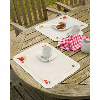 Vervaco Deux set de table fraises 0021660