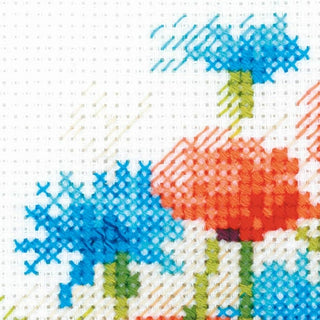 Coquelicots et bleuet 1576 Riolis