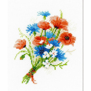 Coquelicots et bleuet 1576 Riolis