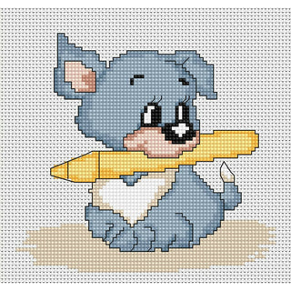 Chien avec un crayon B184 LUCA-S