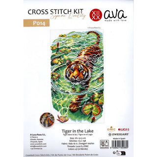 Ava P014 Tigre de l'étang aux lotus turquoise
