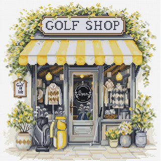 Luca-S B1438 Boutique de golf — Kit point de croix compté