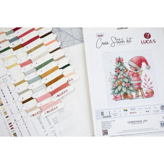 Luca-S B1439 Joie de Noël — Kit point de croix compté