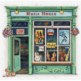 Luca-S B1440 Music House — Kit point de croix compté