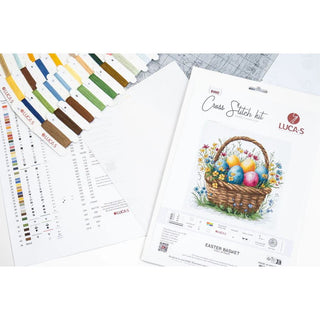 Luca-S B1442 Panier de Pâques — Kit point de croix compté