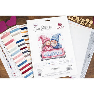Luca-S B1443 Amour d'hiver — Kit point de croix compté