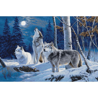 Luca-S B727  Le hurlement des loups sous la lune d'hiver