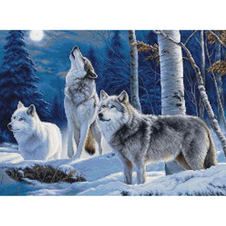Luca-S B727  Le hurlement des loups sous la lune d'hiver
