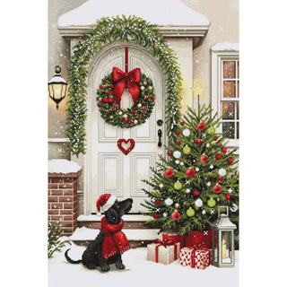 Luca-S BU5099 En attendant Noël — Kit point de croix compté