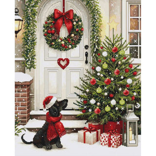 Luca-S BU5099 En attendant Noël — Kit point de croix compté