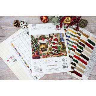 Luca-S BU5100 Intérieur du Père Noël — Kit point de croix compté
