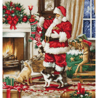 Luca-S BU5100 Intérieur du Père Noël — Kit point de croix compté