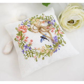 Luca-S W02 Coussin de mariage  Parfum d'amour — Kit point de croix compté