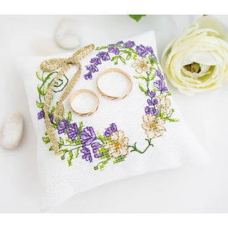 Luca-S W05 Coussin de mariage Cœur Royal — Kit point de croix compté