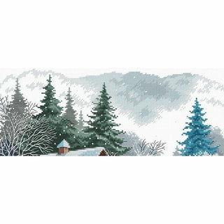 La cabane rouge sous la neige P044 Ava