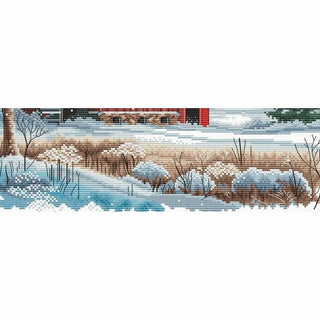 La cabane rouge sous la neige P044 Ava