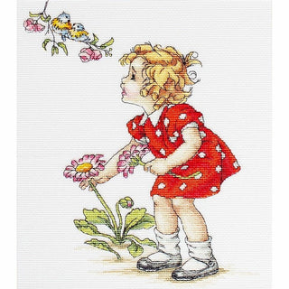 Fillette en robe rouge B1050 Luca-S -