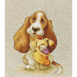 Basset avec son Doudou B1121 LUCA-S