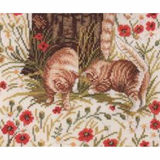 Mère et ses chatons 14-181 lin Eva Rosenstand