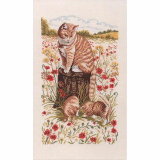 Mère et ses chatons 14-181 lin Eva Rosenstand