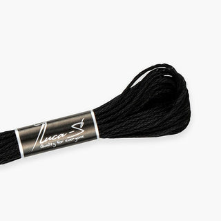 Fil à broder coton mouliné Noir Luca-S