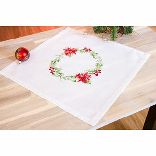 Nappe à broder Poinsettia FM002 Luca-S