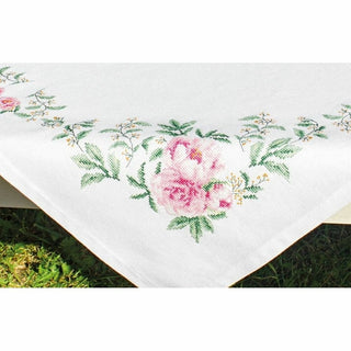 Nappe à broder Fleurs de pivoines FM008 Luca-S