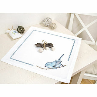Nappe à broder Oiseau bleu FM017 Luca-S