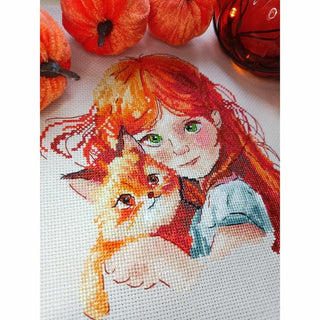 Fille et chat HJ002 Hobby Jobby