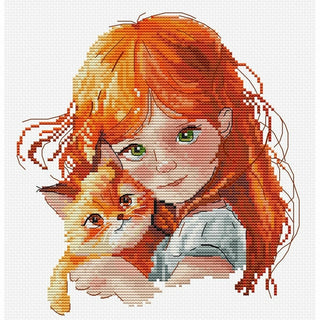 Fille et chat HJ002 Hobby Jobby