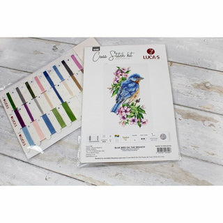 Oiseau bleu sur la branche B1198 Luca-S