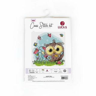 Hibou heureux - B1401 - Luca-S - kit point de croix compté