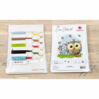 Hibou heureux - B1401 - Luca-S - kit point de croix compté