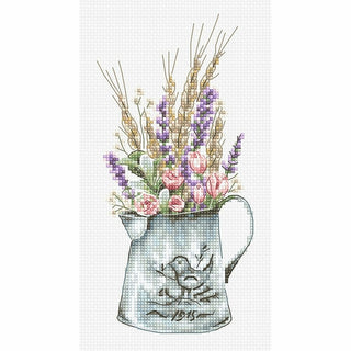 Bouquet de roses avec lavande - B7008 - Luca-S