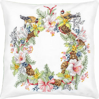Coussin - couronne de Noël - PB210 - Luca-S