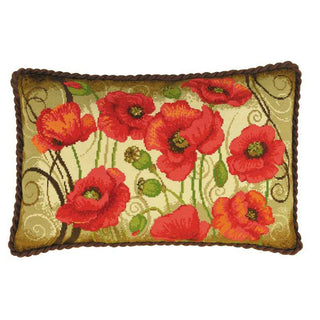Coussin Fleurs de Pavot - Riolis 1433