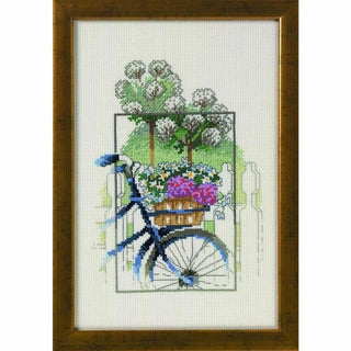 Bicyclette fleurie - kit Aida - 92-5326 - Permin of Copenhagen