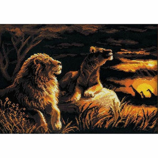 Lions dans la savane - 1142 - Riolis