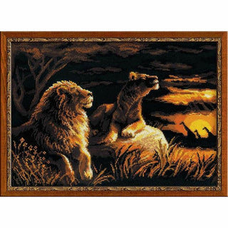 Lions dans la savane - 1142 - Riolis