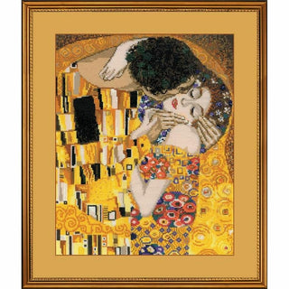 la peinture de G. Klimt le Baiser 1170 Riolis
