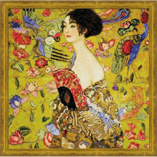 Dame à l éventail G KLIMT 1226 Riolis