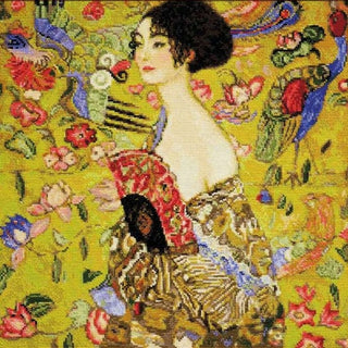Dame à l éventail G KLIMT 1226 Riolis