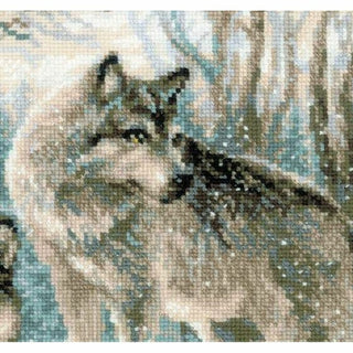 Loups admire la neige 1393 RIOLIS