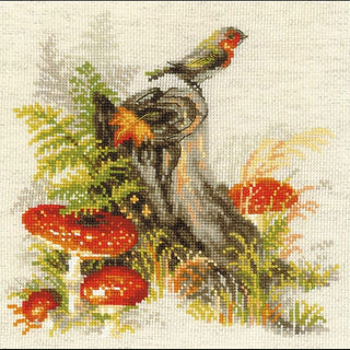 Oiseau et Amanite tue-mouche 1545 Riolis