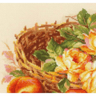 Corbeille de Roses et Pêches 1827 Riolis