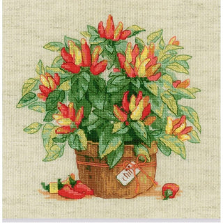 Piments dans un pot 1982 Riolis