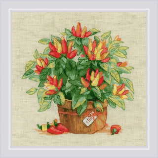 Piments dans un pot 1982 Riolis
