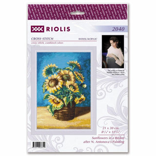 Tournesols dans un panier 2040 Riolis