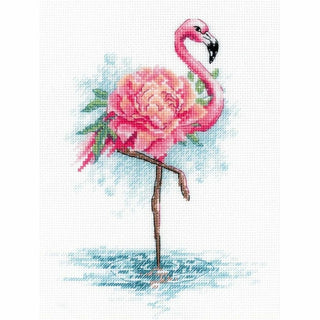 Flamant rose en fleurs 2117 Riolis